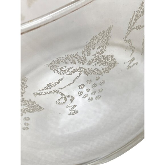 Vintage Etched Glass Bowl With Grape Vine Design - Picture 3 of 4